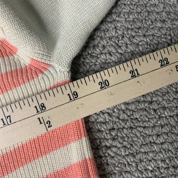 Who What Wear Womens Sweater Size Medium Pink Tank Striped Long Sleeves Slim Fit - Picture 9 of 12